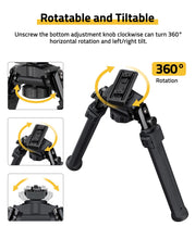 Load image into Gallery viewer, Rotatable and Tiltable-MIDTEN 7.9-10.6 inches Sturdy Rifle Bipod M-Rail Adjustable