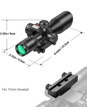Load image into Gallery viewer, MidTen 2.5-10x40 Mil-dot Rifle Scope with Red Laser Combo
