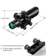 Load image into Gallery viewer, MidTen 2.5-10x40 OE Red Green Illuminated Mil-dot Scope with Red/Green Laser Combo