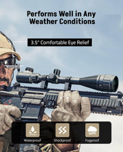 Load image into Gallery viewer, MidTen 6-24x50 AO Red and Green Illuminated Rangefinder Reticle Rifle Scope