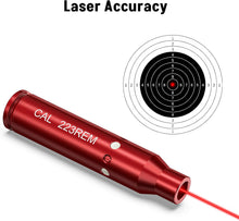 Load image into Gallery viewer, MidTen Bore Sighting Laser 223 5.56mm/ 9mm Red Laser Bore Sighter with Extra Batteries