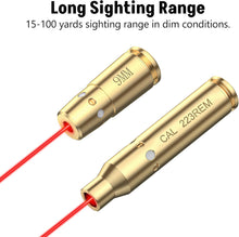 Load image into Gallery viewer, MidTen Laser Bore Sights for .223 and 9mm with 12 Batteries