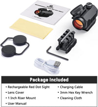 Load image into Gallery viewer, MidTen Rechargeable 1x20mm 2 MOA Red Dot Sight