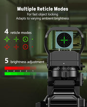 Load image into Gallery viewer, MidTen Rechargeable Motion Awake Green & Red Dot Sight
