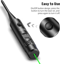 Load image into Gallery viewer, MidTen Rechargeable Red/Green Laser Bore Sight Kit 32 Adapters for 0.17 to 12GA Cal