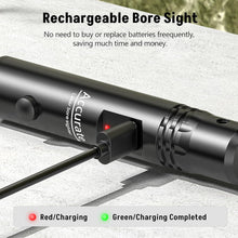 Load image into Gallery viewer, MidTen Rechargeable Red/Green Laser Boresighter Kit for .17-12GA with Multiple Adapters