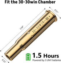 Load image into Gallery viewer, MidTen Red Bore Sight Laser for 30-30WIN Red Laser Boresighter with 6pcs Batteries