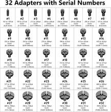 Load image into Gallery viewer, MidTen Red/Green Laser Bore Sight Kit with 32 Adapters for 0.17 to 12GA Calibers
