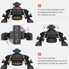 Load image into Gallery viewer, MidTen Tactical Rifle Bipod Compatible with M-Rail