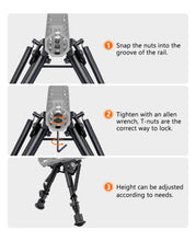 Load image into Gallery viewer, MidTen 6-9 Inch Rifle Bipod Compatible with M-Rail for Hunting