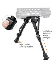 Load image into Gallery viewer, MidTen 6-9 Inch Rifle Bipod Compatible with M-Rail for Hunting