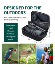 Load image into Gallery viewer, Midten ED 12x50 HD Monocular Telescope for Adults with Smartphone Adapter