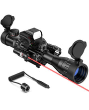 Load image into Gallery viewer, MidTen 2.5-10X40 AO 6-in-1 Rifle Scope Combo with Dual Illuminated Optics, Mil-dot Scope