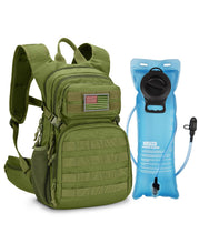 Load image into Gallery viewer, MidTen 22L Hydration Backpack – hydration bladder, green