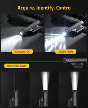 Load image into Gallery viewer, MidTen 2600 Lumens Rifle Light Laser Combo – constant-on strobemode redvisible laser, light with red beam