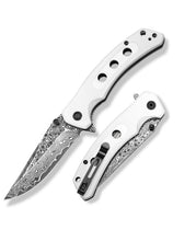 Load image into Gallery viewer, MidTen 3 26 VG10 66-Layer Damascus Pocket Knife – q, white