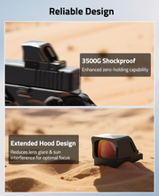 Load image into Gallery viewer, MidTen 32MOA Circle Red/Green Dot Sight – extended hood design reduces lens glare sun, Red Dot