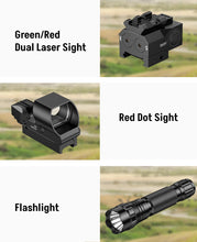 Load image into Gallery viewer, MidTen 4-16x50 AO Scope 5-in-1 Combo with Green/Red Dual Laser Sight