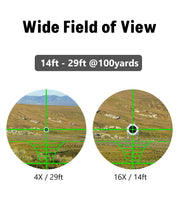 Load image into Gallery viewer, MidTen 4-16x50 AO Scope 5-in-1 Combo with Green/Red Dual Laser Sight