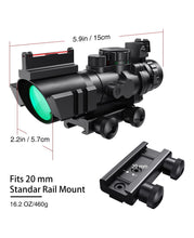 Load image into Gallery viewer, MidTen 4x32 Tactical Rifle Scope with Fiber Optics