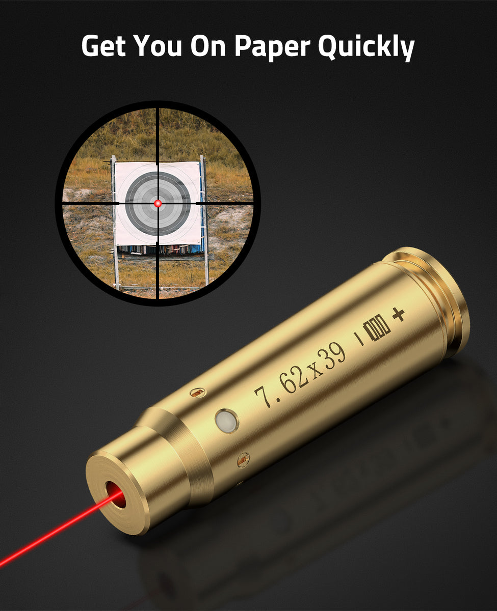 MidTen 7.62x39mm Bore Sight Red Dot Boresighters with Three Batteries