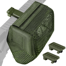 Load image into Gallery viewer, MidTen Thickened Brass Catcher, Heat Resistant Premium Nylon Shell Catcher, Zipper Bottom Brass Collector with Two Picatinny Rail Mount,Black and Green. (Green)