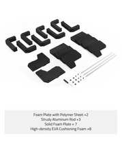 Load image into Gallery viewer, MidTen Foam Pistol Rack Handgun Rack with foam plate with polymer sheet x2 8 Slots