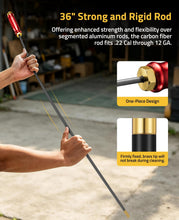 Load image into Gallery viewer, MidTen Piece Carbon Fiber Cleaning Rod with segmented aluminum rods, the carbon fiber