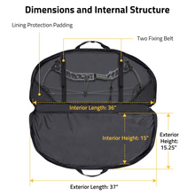 Load image into Gallery viewer, MidTen Bow Bag Arrow Archery Case with height exterior length: 37" in black