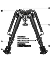 Load image into Gallery viewer, The Structure Details of 6-9 Inches Adjustable Rifle Bipod