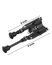 Load image into Gallery viewer, 6-9 Inches Rifle Bipod with Adjustable and Foldable Legs