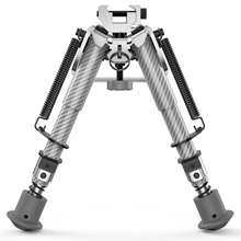 Load image into Gallery viewer, MidTen Picatinny Bipod 6-9 Carbon Fiber Rifle Bipod in sliver