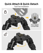 Load image into Gallery viewer, MidTen M-Rail Rifle Bipod with quick-attach & quick-detach tool free installation