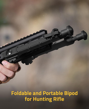 Load image into Gallery viewer, MidTen 7 5-9 Inches Bipod with foldable and portable bipod in black
