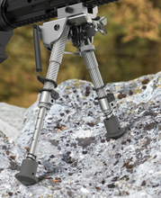 Load image into Gallery viewer, MidTen Picatinny Bipod 6-9 Carbon Fiber Rifle Bipod in sliver