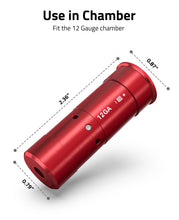 Load image into Gallery viewer, The size details of 12ga laser bore sighter