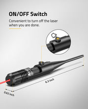 Load image into Gallery viewer, Red Laser Bore Sighter Kit with ON/OFF Switch