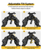 Load image into Gallery viewer, MidTen Carbon Fiber Picatinny Bipod – adjustable tilt system, M-rail Bipod