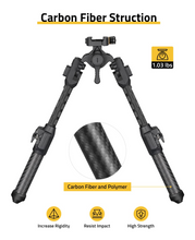 Load image into Gallery viewer, MidTen Carbon Fiber Picatinny Bipod – increase rigidity resist impact high strength, Picatinny Bipod