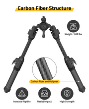Load image into Gallery viewer, MidTen Carbon Fiber Picatinny Bipod – increase rigidity resist impact high strength, M-rail Bipod