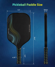 Load image into Gallery viewer, MidTen Carbon Fiber Pickleball Paddle – carbon fiber