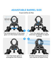 Load image into Gallery viewer, Midten Clamp-on Bipod for Rifle, Height from 8"-10", Quick Release Design