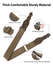 Load image into Gallery viewer, MidTen Cotton Woven Strap – thick comfortable sturdy material, brown