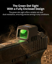 Load image into Gallery viewer, MidTen Multi Reticle Red Dot Sight with the green dot sight with a fully enclosed design