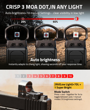 Load image into Gallery viewer, MidTen 3 MOA Red Dot Sight with auto brightness