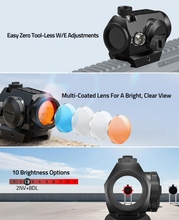 Load image into Gallery viewer, MidTen 65 MOA Circle Red Dot with multi-coated lensfor a bright, clear view in black