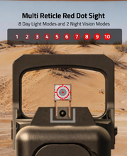 Load image into Gallery viewer, MidTen Multi Reticle Red Dot Sight with multi reticle red dot sight