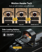 Load image into Gallery viewer, MidTen sight with side-loading battery change battery without re-zeroing in red dot