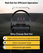 Load image into Gallery viewer, MidTen open reflex sight with higher contrast draws focus straight to the reticle in red dot