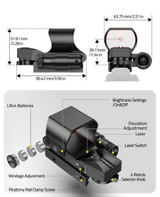 Load image into Gallery viewer, MidTen Pressure Pad Switch with picatinny rail clamp screw in red laser
